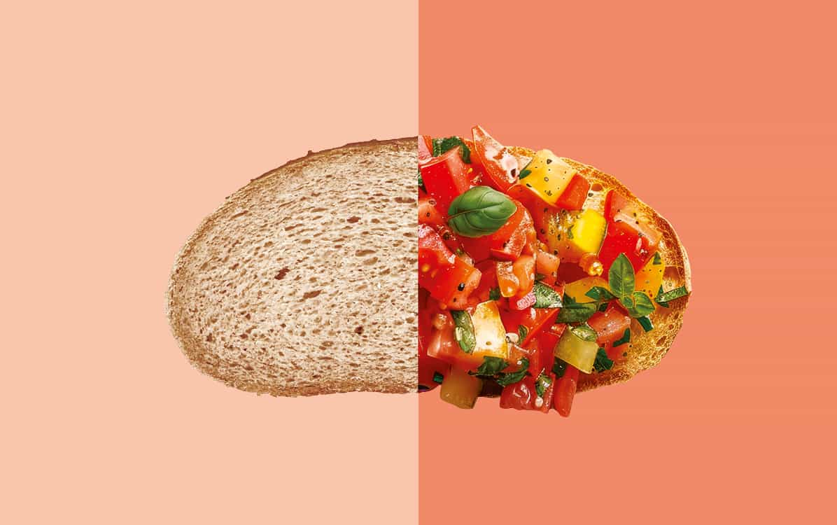 ​Pain rassis | Bruschetta aux tomates