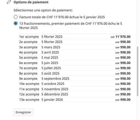 Erreur dans eBill