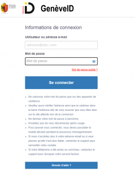 Saisie du mot de passe