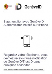 Authentification avec l'application GenèveID