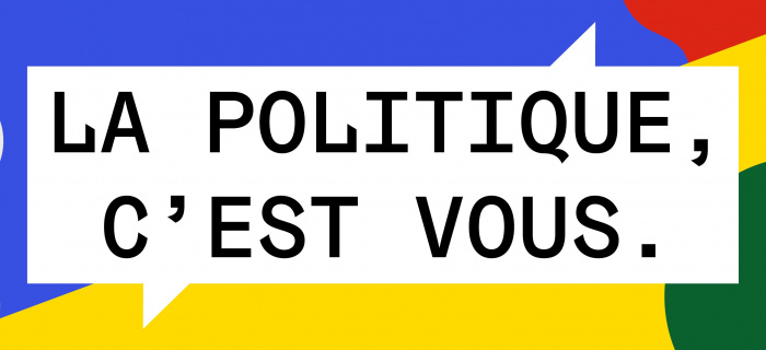 Visuel des « Conseil des habitant-e-s » avec le slogan suivant : « la politique, c'est vous »  