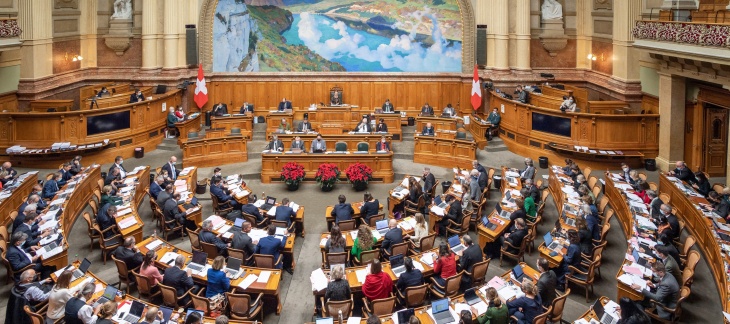 Assemblée des députés aux Chambres fédérales à Berne Photographie de l'Assemblée nationale suisse