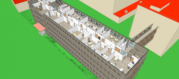 Le BIM, pour un suivi des bâtiments durant tout leur cycle de vie Image BIM d'un bâtiment de l'Etat de Genève
