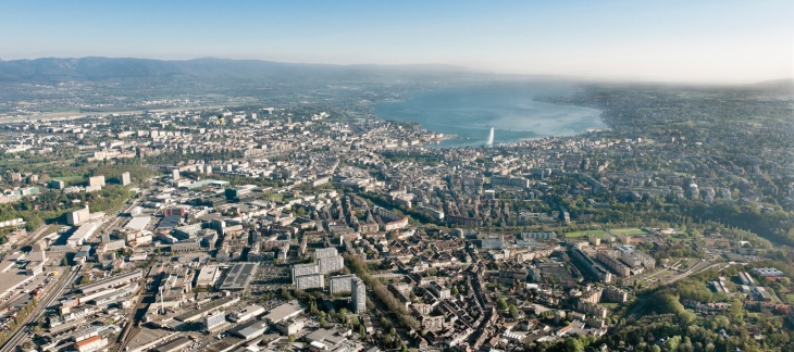 Agglomération de Genève - Photographie de M. Faustino Vue aérienne de Genève