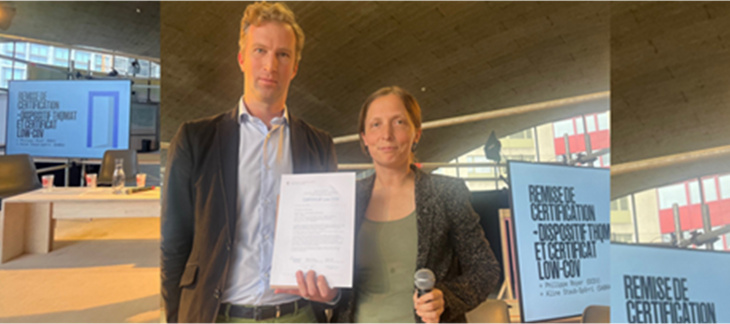 THQMAT : remise du premier certificat Low-COV